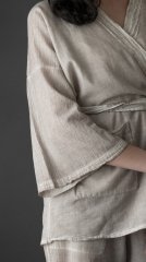 Hitit Kimono Alt-Üst Takım/Bej Kahve