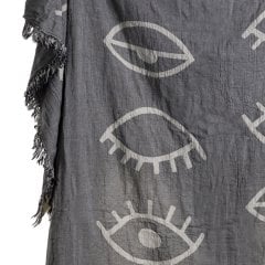 Eyes Yatak Örtü/Antrasit/210x280cm