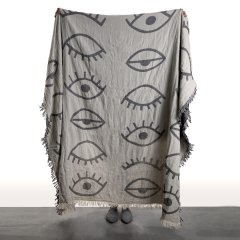Eyes Yatak Örtü/Antrasit/210x280cm