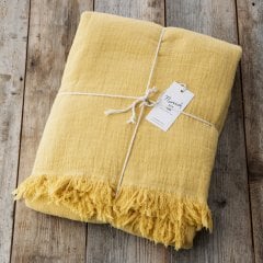 Tarhun Yatak Örtü/Hardal Sarı/270x280cm