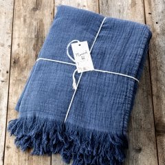 Tarhun Yatak Örtü/İndigo/270x280cm