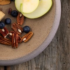 Anatolian Stone Seramik Sunum Tabak/Açık Hardal İç