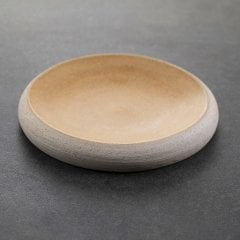 Anatolian Stone Seramik Sunum Tabak/Açık Hardal İç