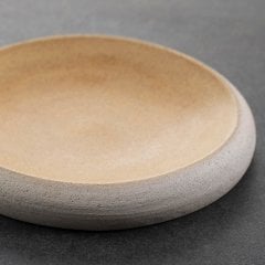 Anatolian Stone Seramik Sunum Tabak/Açık Hardal İç