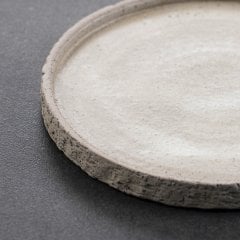 Anatolian Stone Seramik Sunum Tabak/Gri Taş