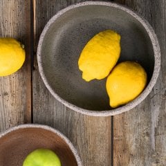 Anatolian Stone Seramik Sunum Kase/Yeşil İç