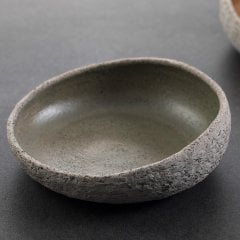 Anatolian Stone Seramik Sunum Kase/Yeşil İç