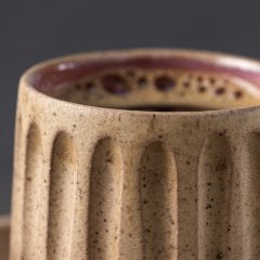 Anatolian Seramik Türk Kahve Fincan/Naturel Bej