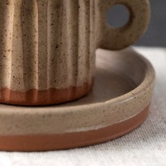 Anatolian Seramik Türk Kahve Fincan/Naturel Bej