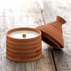 El Yapımı Seramik Çıralı Soya Mum/Yasemin Koku