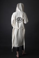 Eyes Tahta Baskı Bornoz