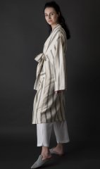 Nesa El Dokuma Bornoz/Siyah Çizgi