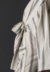 Nesa El Dokuma Bornoz/Siyah Çizgi