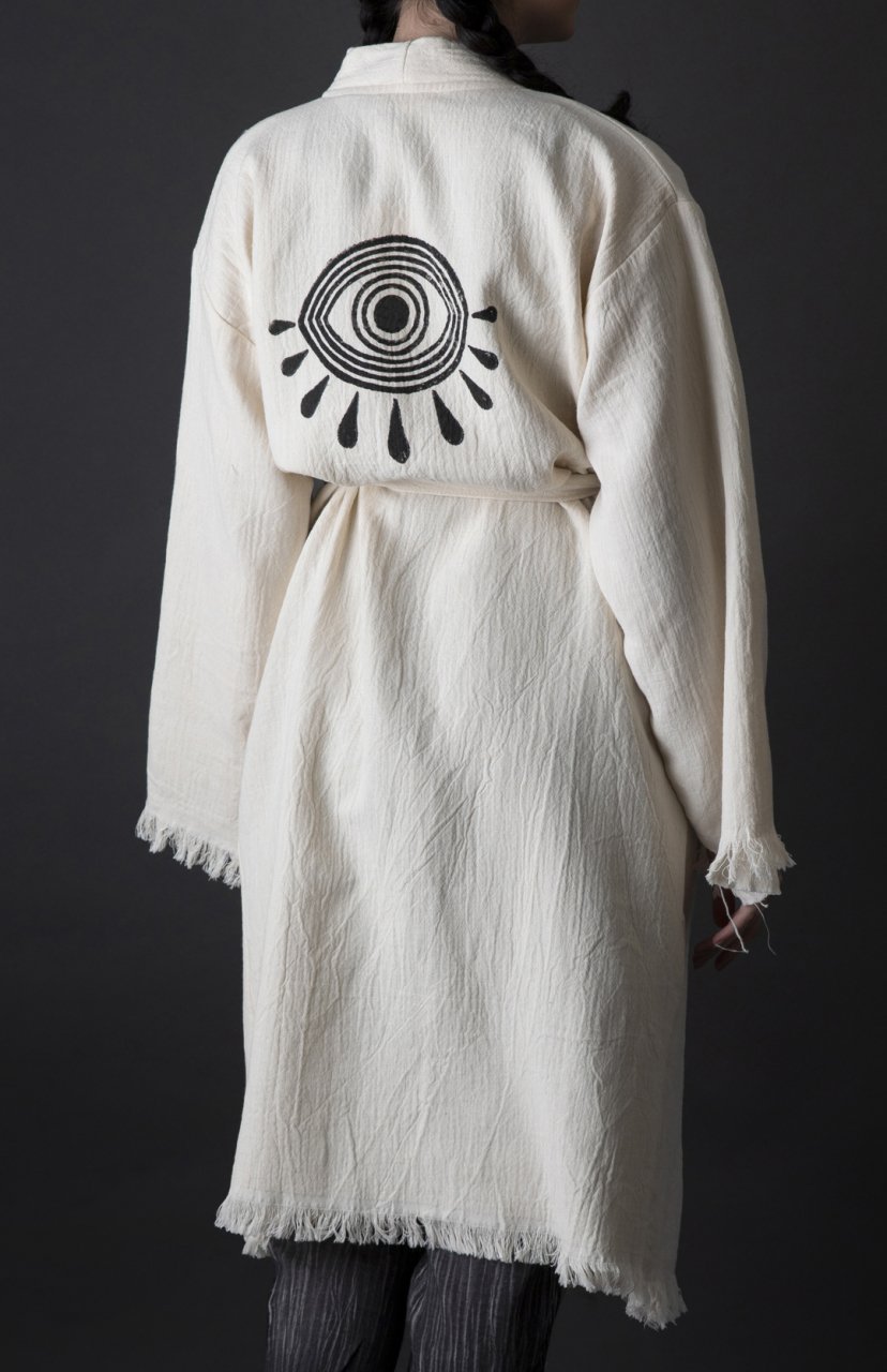 Eyes Tahta Baskı Kimono