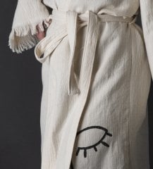 Face to Face Tahta Baskı Kimono