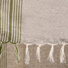 Morena El Dokuma Masa Örtü/Yeşil Çizgi