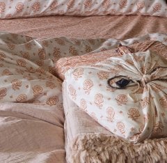 Seraphine Bohça Nevresim Takımı/Kiremit/Çift Kişilik