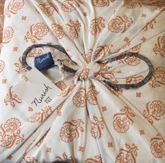 Seraphine Bohça Nevresim Takımı/Kiremit/Çift Kişilik