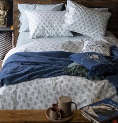 Seraphine Bohça Nevresim Takımı/Yeşil/Çift Kişilik