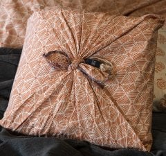 Saris Bohça Nevresim Takımı/Kiremit/Tek Kişilik