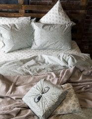 Saris Bohça Nevresim Takımı/Yeşil/Tek Kişilik