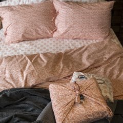 Saris Bohça Nevresim Takımı/Kiremit/King