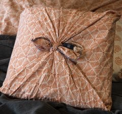 Saris Bohça Nevresim Takımı/Kiremit/King