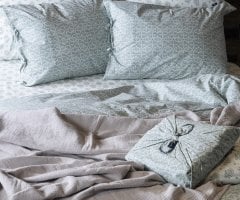 Saris Bohça Nevresim/Yeşil/Çift Kişilik