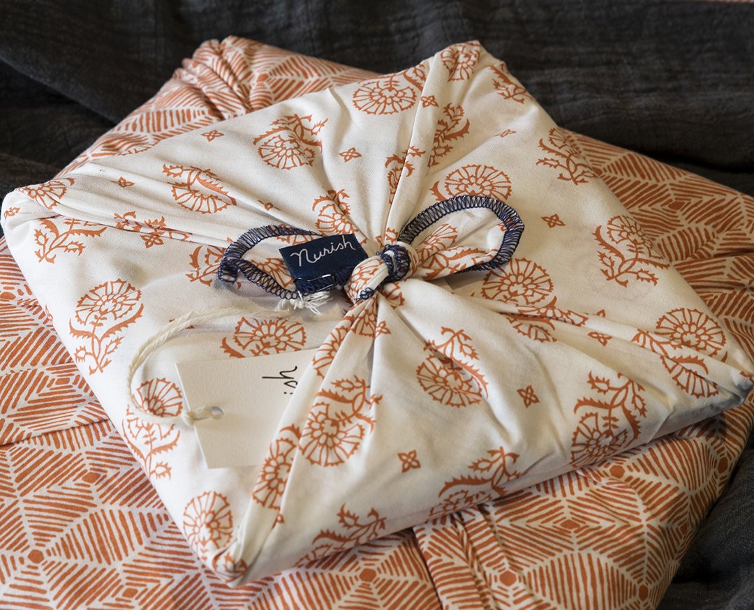 Seraphine Bohça Bağcıklı 2'li Yastık Kılıfı /Kiremit