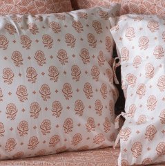 Seraphine Bohça Bağcıklı 2'li Yastık Kılıfı /Kiremit