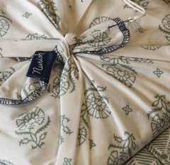 Seraphine Bohça Bağcıklı 2'li Yastık Kılıfı /Yeşil