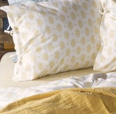 Seraphine Bohça Bağcıklı 2'li Yastık Kılıfı /Sarı