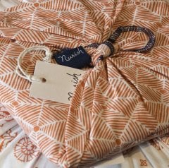 Saris Bohça Bağcıklı 2'li Yastık Kılıfı /Kiremit