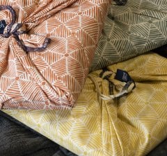 Saris Bohça Bağcıklı 2'li Yastık Kılıfı /Yeşil