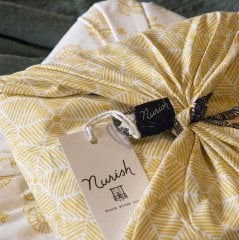 Saris Bohça Bağcıklı 2'li Yastık Kılıfı /Sarı