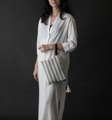 Stripe Clutch Çanta