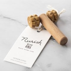 Hediye Küçük Ahşap Kasa3/Doğal Sabun+Yüz Masaj Aleti+Örme Kese Koyu Kahve