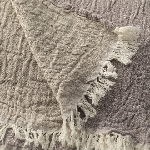 Reverse Yatak Örtü/Taş Lila&Bej/240x290cm