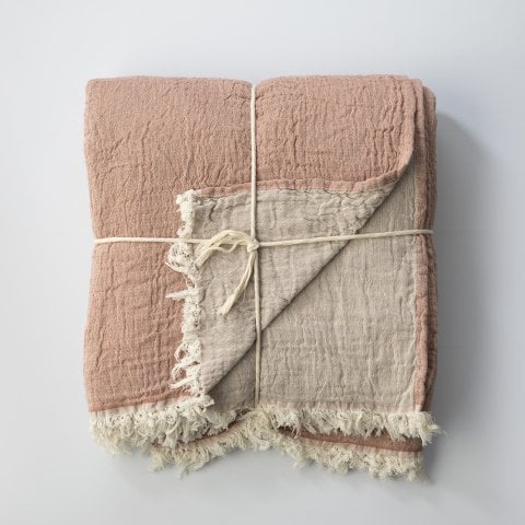 Reverse Yatak Örtü/Terra&Bej/240x290cm