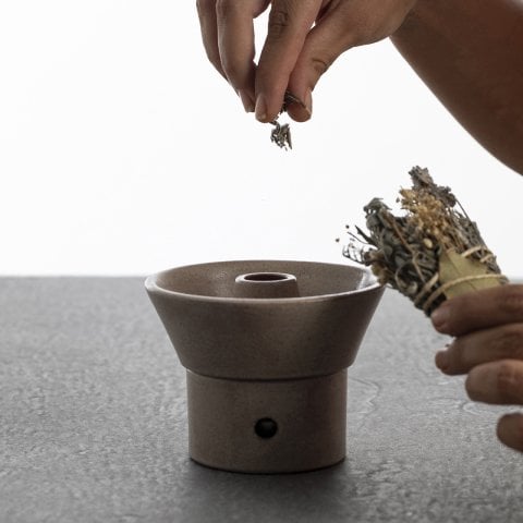 Tılsım Seramik Buhurdanlık/Bej