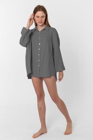Müslin Gömlek/Gri