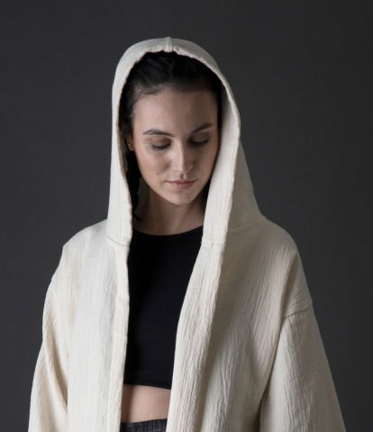 Sun Tahta Baskı Bornoz/Kiremit