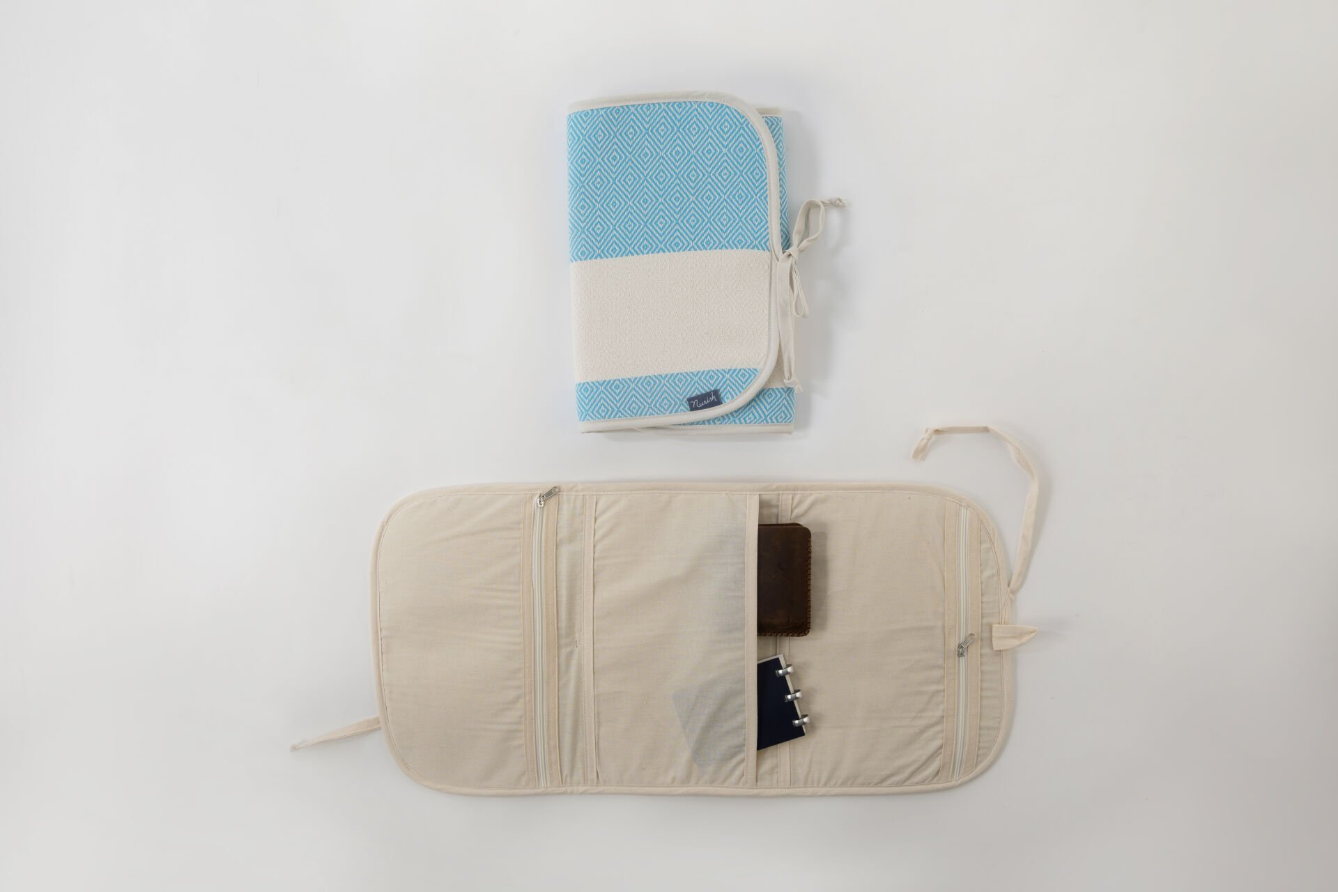 Nova Roma El Yapımı Organizer-Mavi