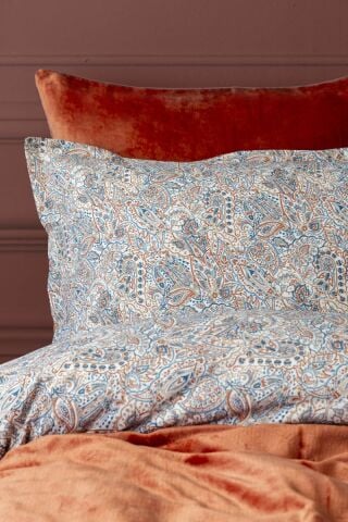 Çift Kişilik Lona Kiremit Kadife Battaniyeli Nevresim Takımı