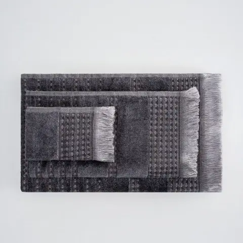 Eco-Zeus 3 lü Havlu Seti %100 Organik Pamuk/Antrasit