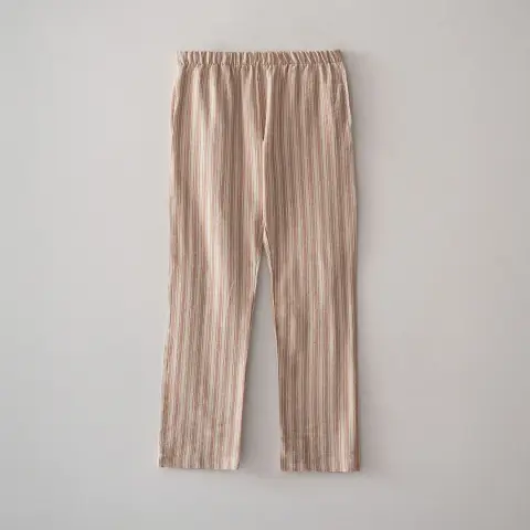 Eco-Ala Kadın Pijama Takımı Organik Pamuk Keten/Terra