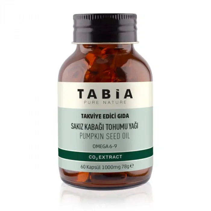 Tabia-Sakız Kabağı Tohumu Yağı Kapsülü 1000mg/60 Kapsül