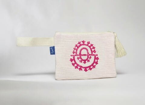 Tatoo Clutch-Yeniden Doğuş/Fuşya-Pudra