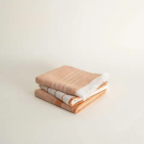 Eco- Elis 3 lü Kurulama Havlusu %100 Organik Pamuk/Terra