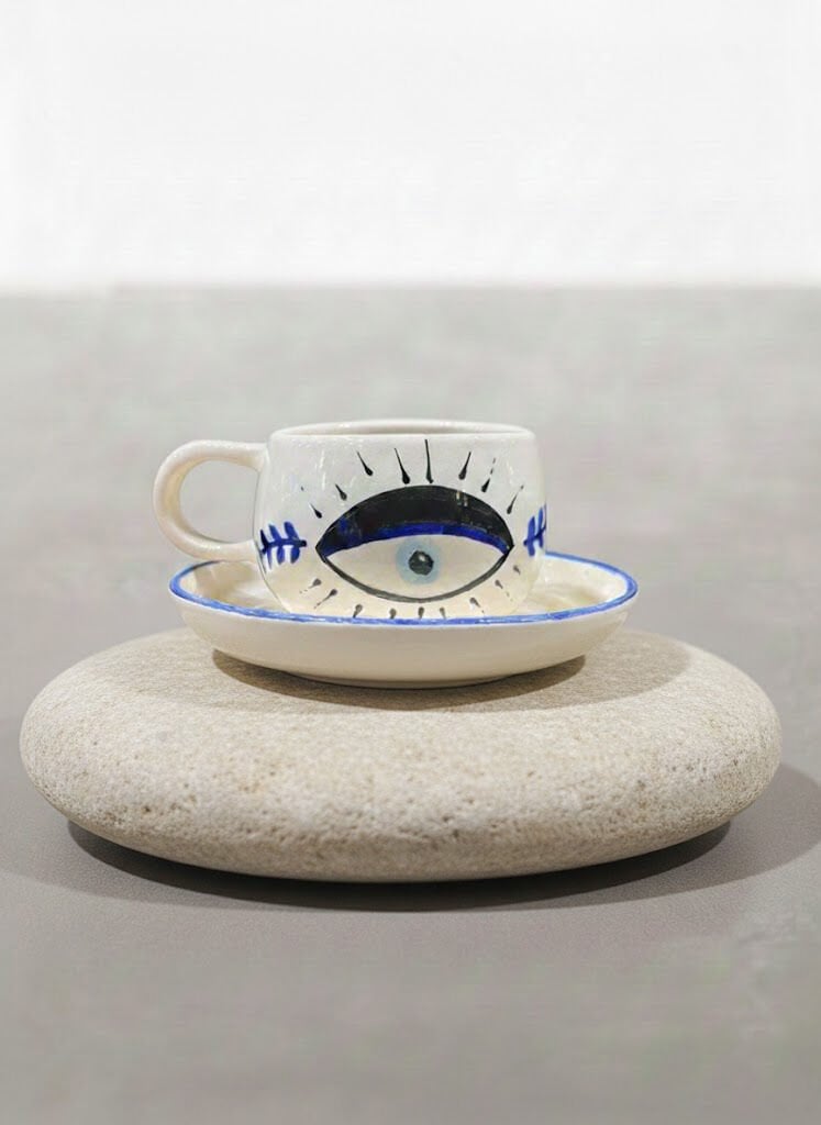 Eyes Seramik Fincan El Yapımı